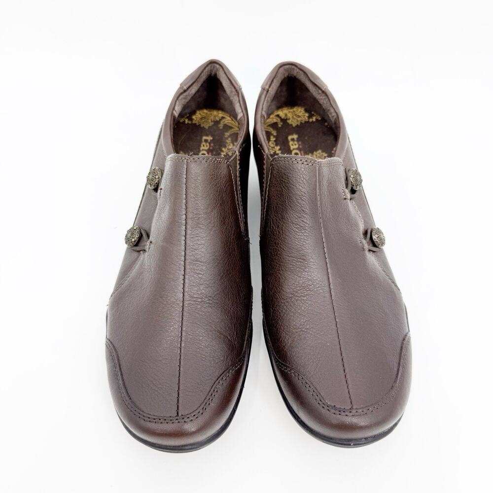 Taos Encore Brown Leather Slip On Comfort Shoes Womens 8.5 Casual Walking Travel - Picture 4 of 14